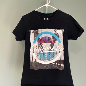 California Republic Black Graphic Tee